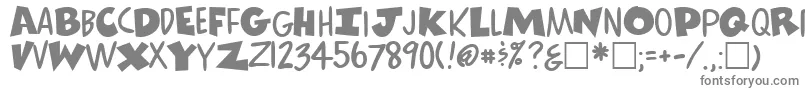 ComicsRegular Font – Gray Fonts on White Background