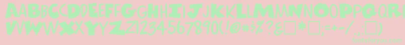 ComicsRegular Font – Green Fonts on Pink Background