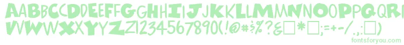 ComicsRegular Font – Green Fonts on White Background