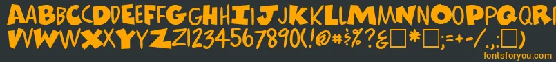 ComicsRegular Font – Orange Fonts on Black Background