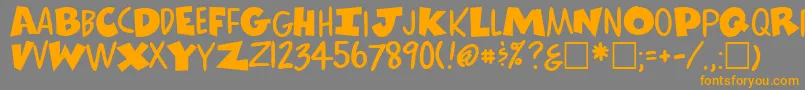 Шрифт ComicsRegular – оранжевые шрифты на сером фоне