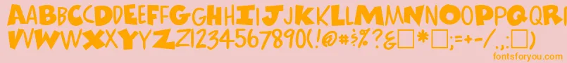 ComicsRegular Font – Orange Fonts on Pink Background