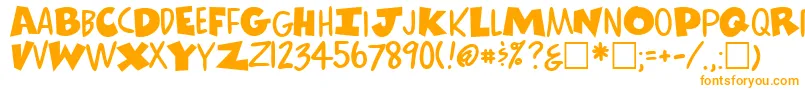 ComicsRegular Font – Orange Fonts on White Background