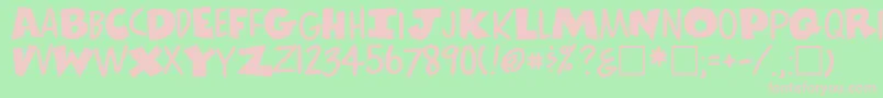 ComicsRegular Font – Pink Fonts on Green Background