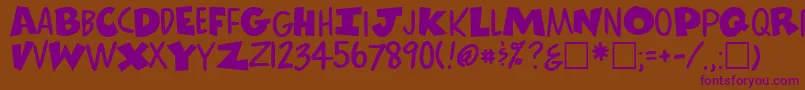 ComicsRegular Font – Purple Fonts on Brown Background