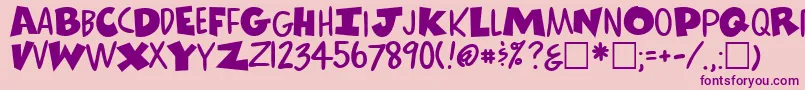 ComicsRegular Font – Purple Fonts on Pink Background
