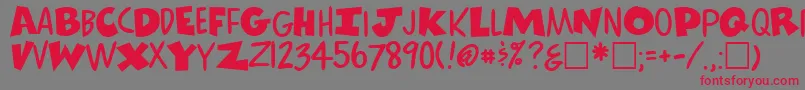 ComicsRegular Font – Red Fonts on Gray Background