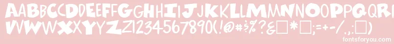 ComicsRegular Font – White Fonts on Pink Background