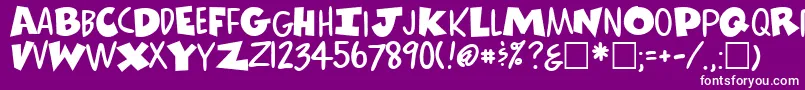 ComicsRegular Font – White Fonts on Purple Background