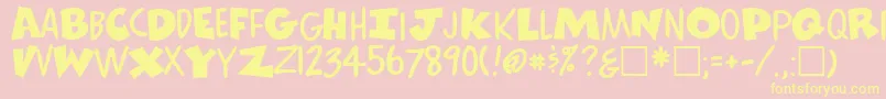 ComicsRegular Font – Yellow Fonts on Pink Background
