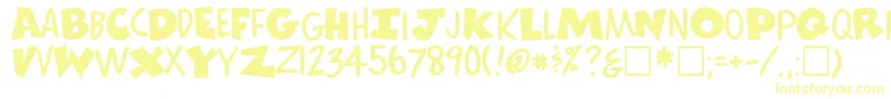 ComicsRegular Font – Yellow Fonts on White Background