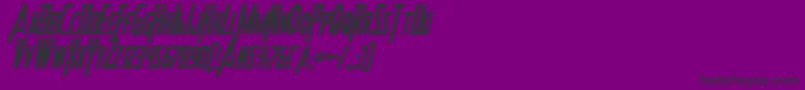 Heroesassemblecondital-fontti – mustat fontit violetilla taustalla