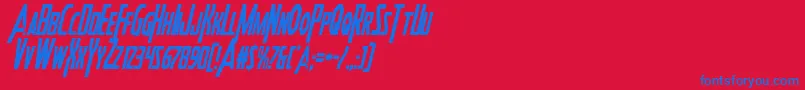 fuente Heroesassemblecondital – Fuentes Azules Sobre Fondo Rojo