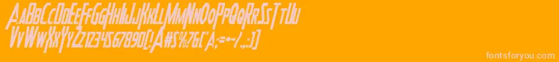 Heroesassemblecondital Font – Pink Fonts on Orange Background