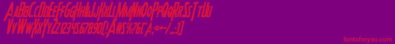 Heroesassemblecondital Font – Red Fonts on Purple Background