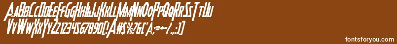 Heroesassemblecondital Font – White Fonts on Brown Background