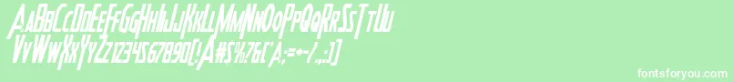 Heroesassemblecondital Font – White Fonts on Green Background