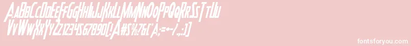 Heroesassemblecondital Font – White Fonts on Pink Background