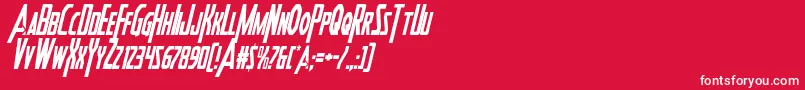 Heroesassemblecondital Font – White Fonts on Red Background