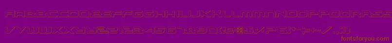 Więcej informacji o czcionce Alexis3D Czcionka Alexis3D – brązowe czcionki na fioletowym tle