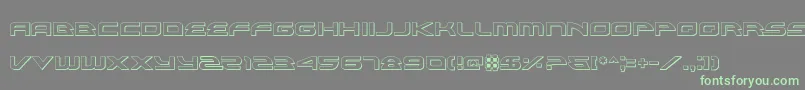 Alexis3D-Schriftart – Grüne Schriften auf grauem Hintergrund