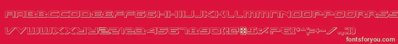 Police Alexis3D – polices vertes sur fond rouge