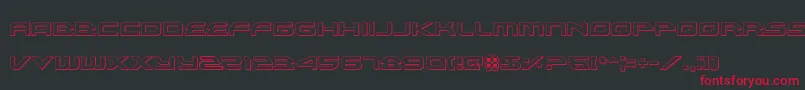 Шрифт Alexis3D – красные шрифты на чёрном фоне