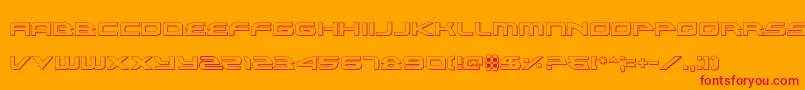 Alexis3D Font – Red Fonts on Orange Background