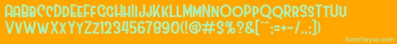 Westmeath Font – Green Fonts on Orange Background