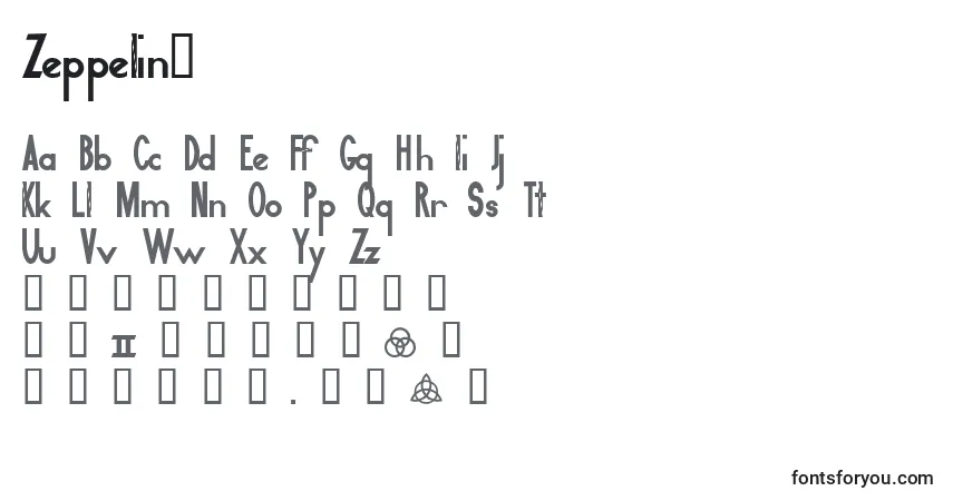 Zeppelin2フォント–アルファベット、数字、特殊文字