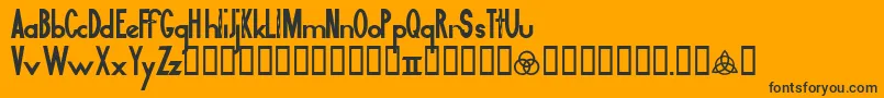 Zeppelin2 Font – Black Fonts on Orange Background
