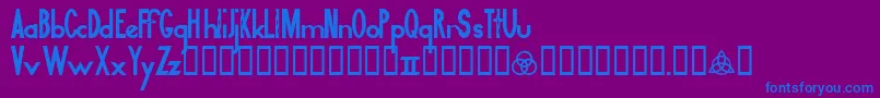 Zeppelin2 Font – Blue Fonts on Purple Background