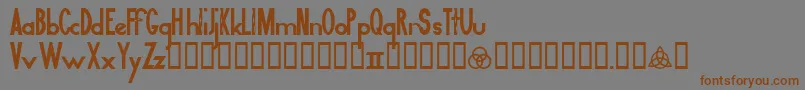 Zeppelin2 Font – Brown Fonts on Gray Background