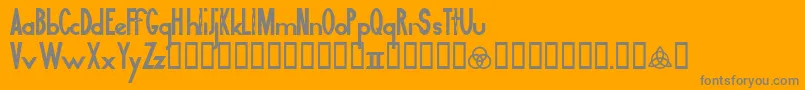 Zeppelin2 Font – Gray Fonts on Orange Background