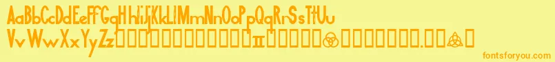 Zeppelin2 Font – Orange Fonts on Yellow Background