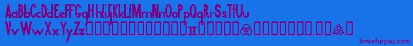 Zeppelin2 Font – Purple Fonts on Blue Background