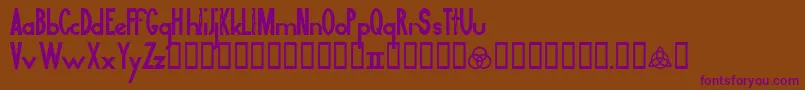 Zeppelin2 Font – Purple Fonts on Brown Background