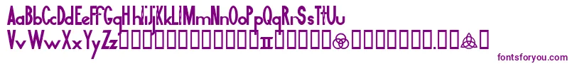 Шрифт Zeppelin2 – фиолетовые шрифты на белом фоне