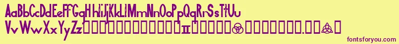 Zeppelin2 Font – Purple Fonts on Yellow Background