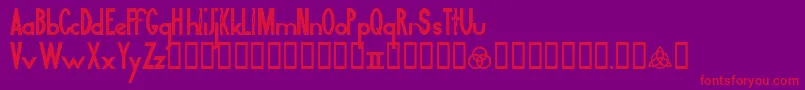 Zeppelin2 Font – Red Fonts on Purple Background