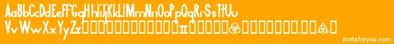 Zeppelin2 Font – White Fonts on Orange Background