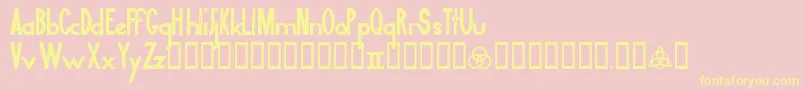 Zeppelin2 Font – Yellow Fonts on Pink Background