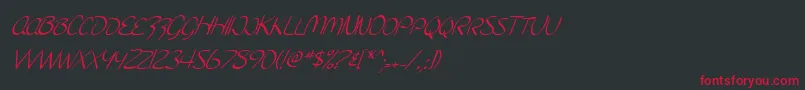 SfBurlingtonScriptScItalic Font – Red Fonts on Black Background