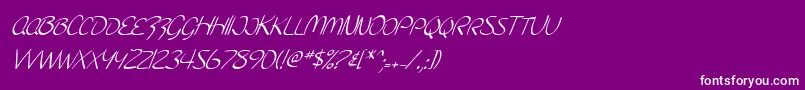 fuente SfBurlingtonScriptScItalic – Fuentes Blancas Sobre Fondo Morado