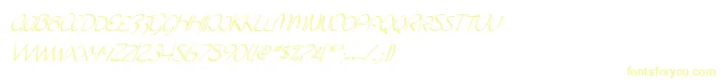 Czcionka SfBurlingtonScriptScItalic – żółte czcionki