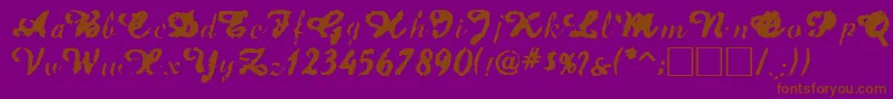 Jet Font – Brown Fonts on Purple Background