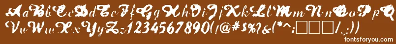 フォントJet – 茶色の背景に白い文字