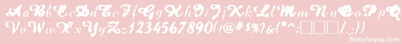 Jet Font – White Fonts on Pink Background