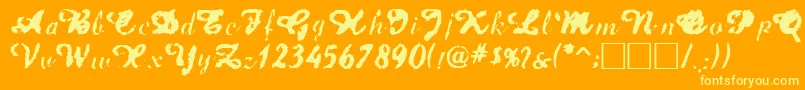 Jet Font – Yellow Fonts on Orange Background