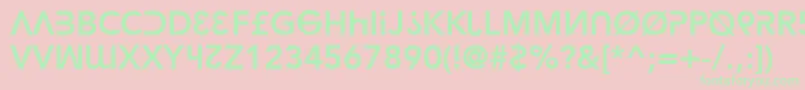 Hacka Font – Green Fonts on Pink Background